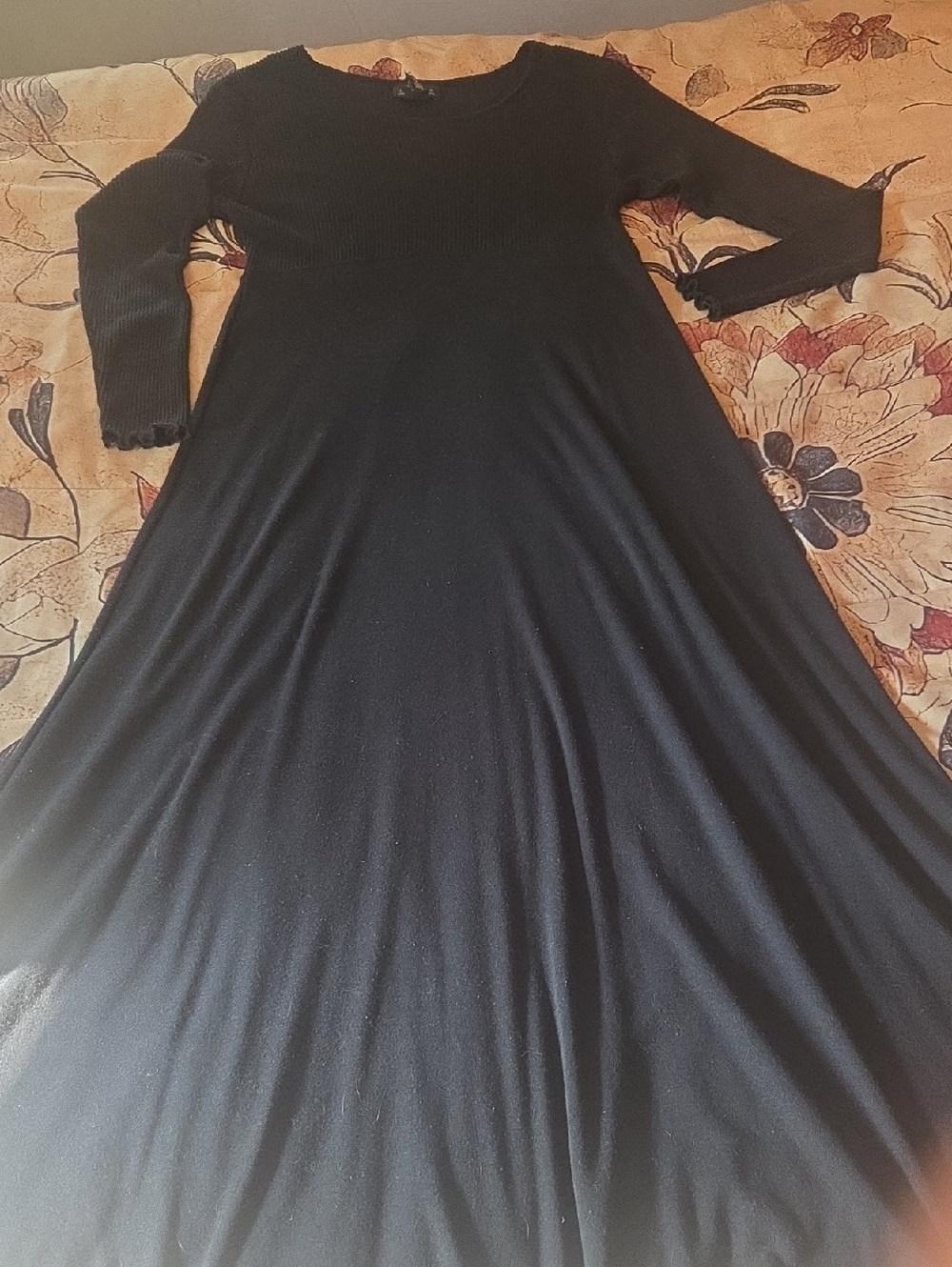 The Limited Black Long Sleeve Maxi Dress